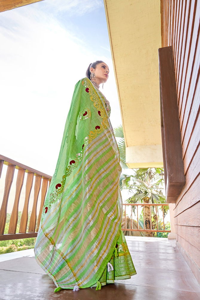 Rajyog Andaz  Latest Fancy Festive Wear Designer Rich Look Exclusive Linen Silk Saree Collection